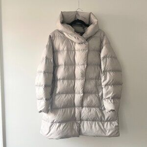 Eddie Bauer Women's Puffer Coat, Silver, XXL